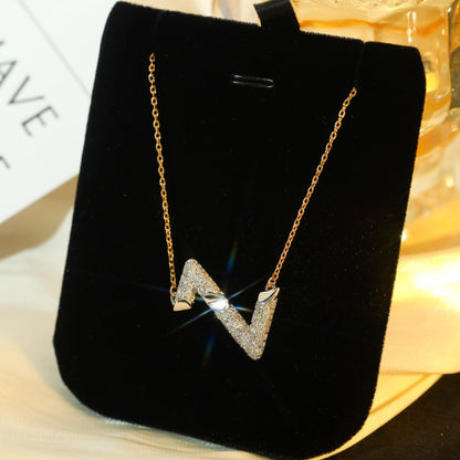 [Love Aura]VOLT SILVER DIAMOND PEDANT NECKLACE