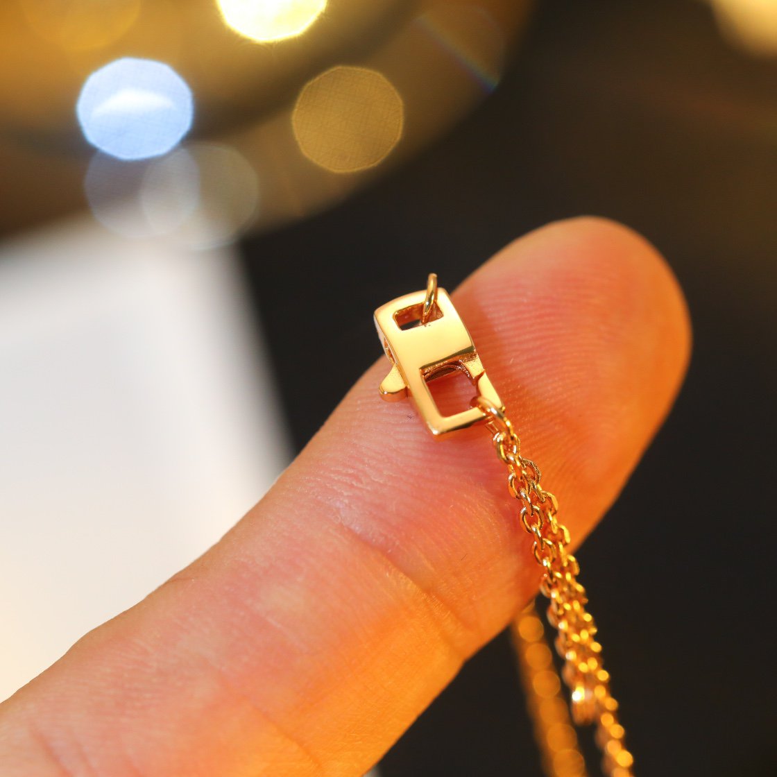 [Love Aura]STAR AND SUN DIAMOND PINK GOLD NECKLACE