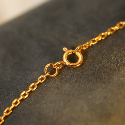 [Love Aura]SUN PEDANT PINK GOLD 1 DIAMOND NECKLACE