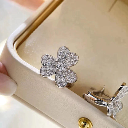 [Love Aura]CLOVER COMOS DIAMOND EARRINGS SILVER