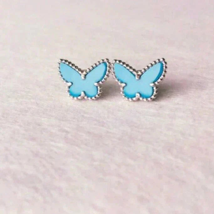 [Love Aura]BUTTERFLY TURQUOISE EARRINGS SILVER