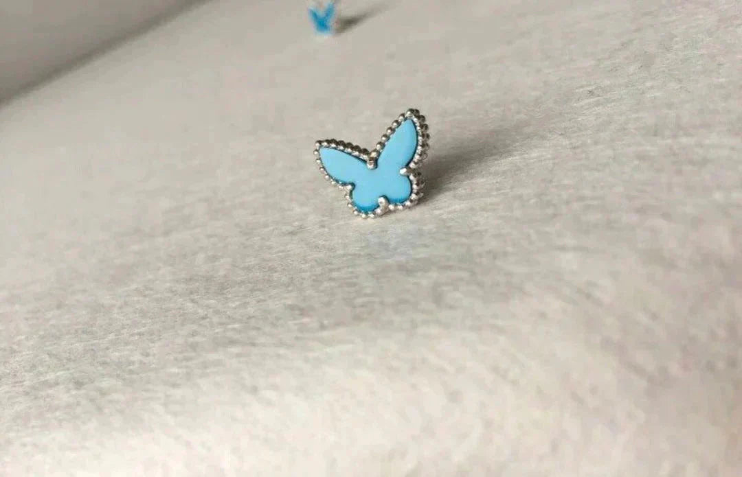 [Love Aura]BUTTERFLY TURQUOISE EARRINGS SILVER
