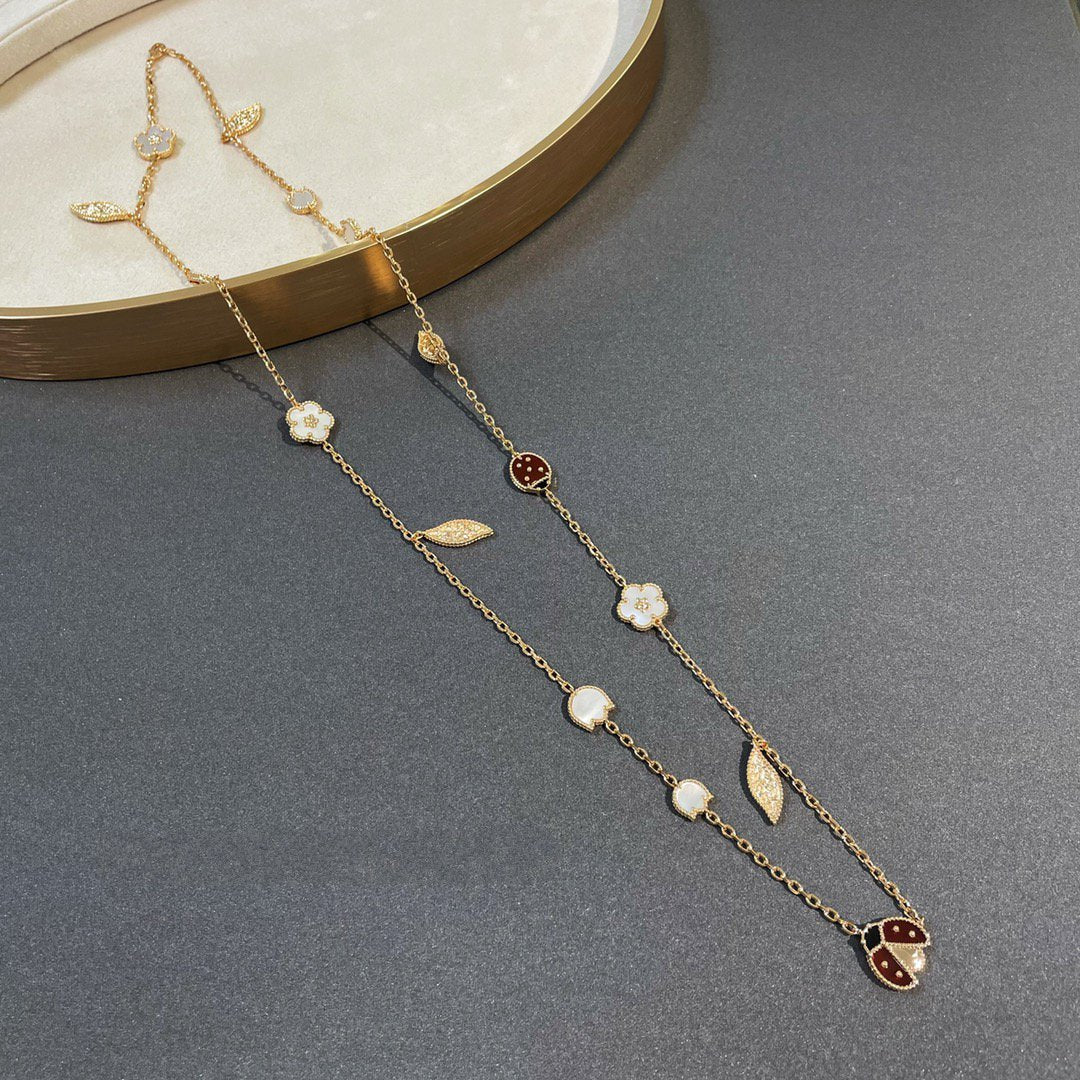[Love Aura]LUCKY SPRING 15 MOTIFS GOLD NECKLACE
