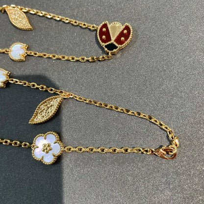 [Love Aura]LUCKY SPRING 15 MOTIFS GOLD NECKLACE