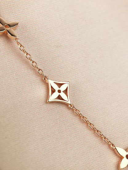 [Love Aura]STAR AND SUN 7 MOTIFS GOLD BRACELET