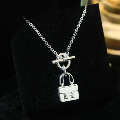 [Love Aura]POP H PEDANT SILVER NECKLACE
