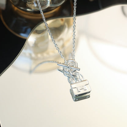 [Love Aura]POP H PEDANT SILVER NECKLACE