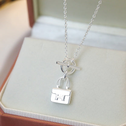 [Love Aura]POP H PEDANT SILVER NECKLACE