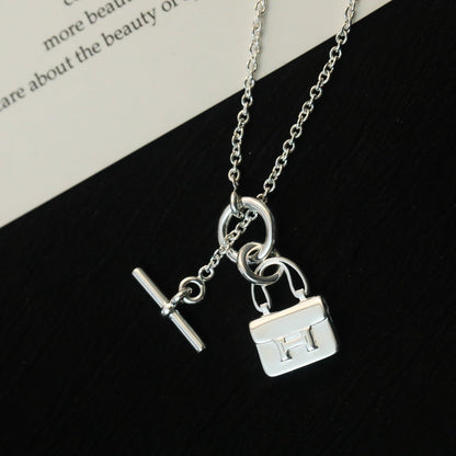 [Love Aura]POP H PEDANT SILVER NECKLACE