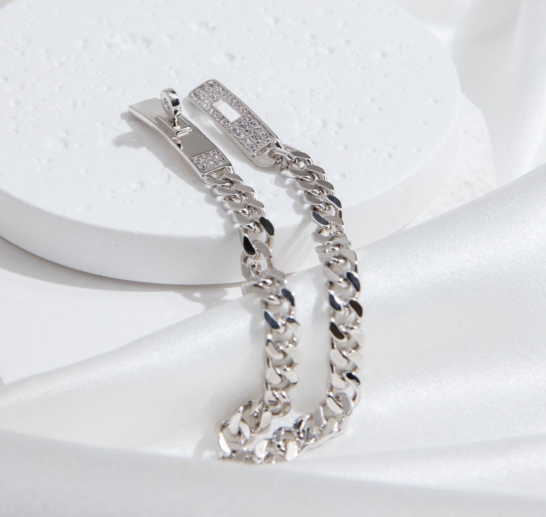 [Love Aura]KELLY CHAIN SILVER DIAMOND BRACELET