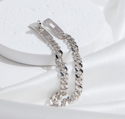 [Love Aura]KELLY CHAIN SILVER DIAMOND BRACELET