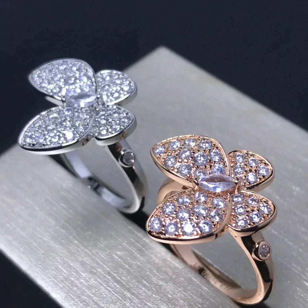 [Love Aura]BUTTERFLY PINK GOLD DIAMOND RING