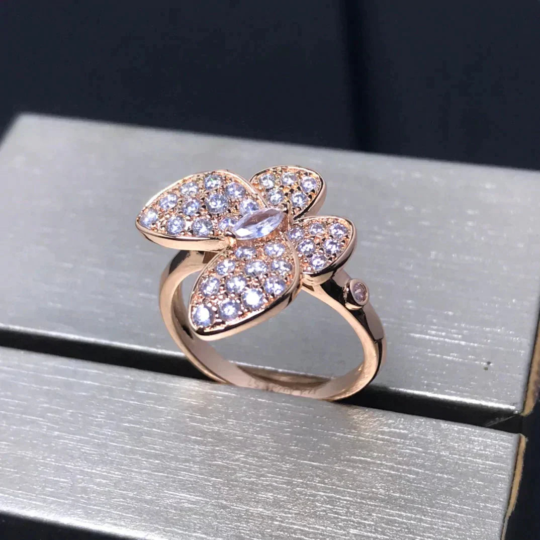 [Love Aura]BUTTERFLY PINK GOLD DIAMOND RING
