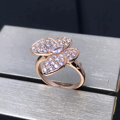 [Love Aura]BUTTERFLY PINK GOLD DIAMOND RING