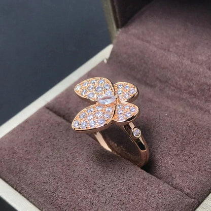 [Love Aura]BUTTERFLY PINK GOLD DIAMOND RING