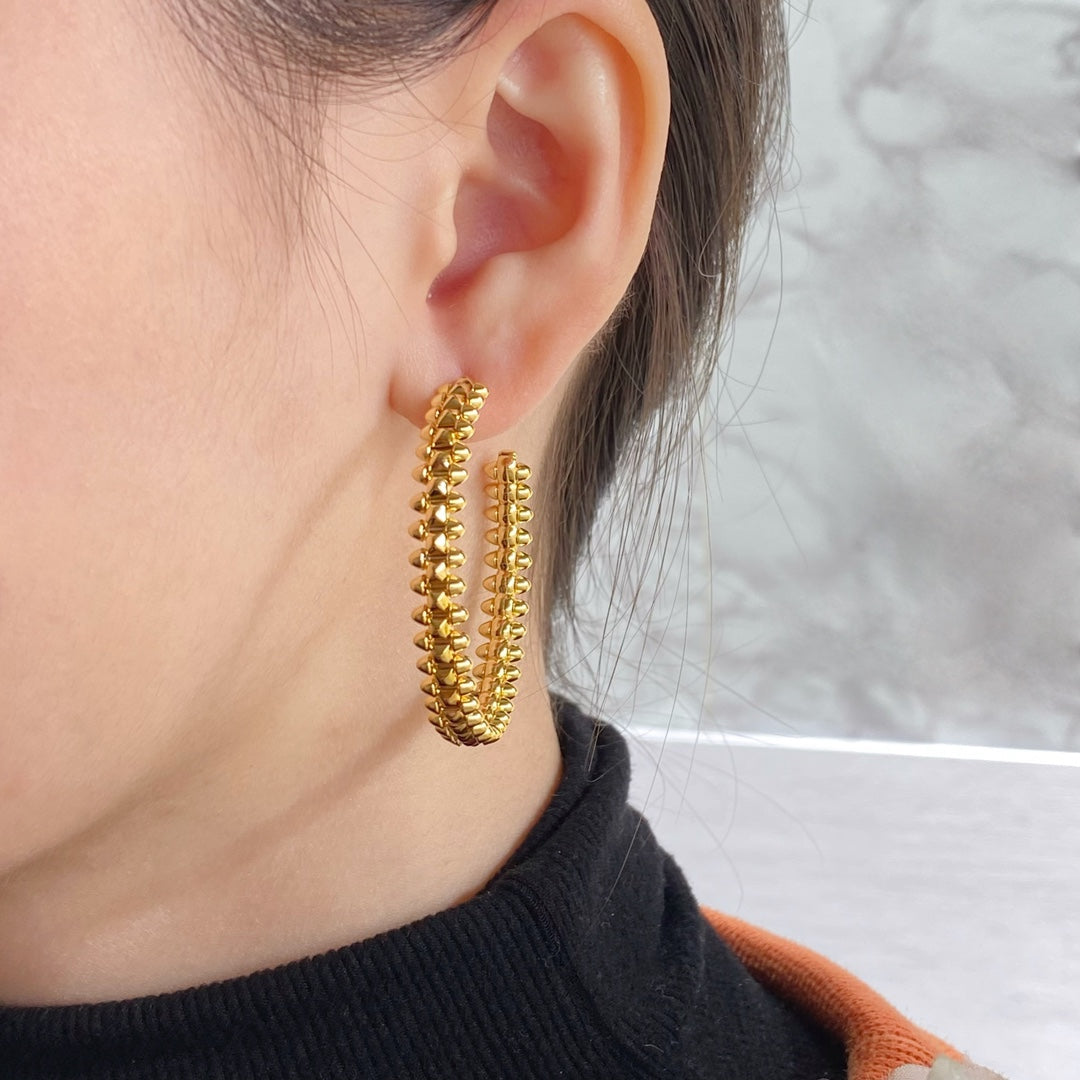[Love Aura]CLASH LARGE HOOP EARRINGS