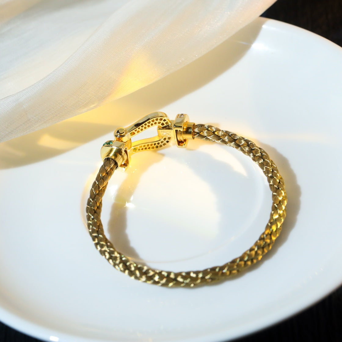 [Love Aura]FORCE 10 GOLD GREEN DIAMOND PAVED