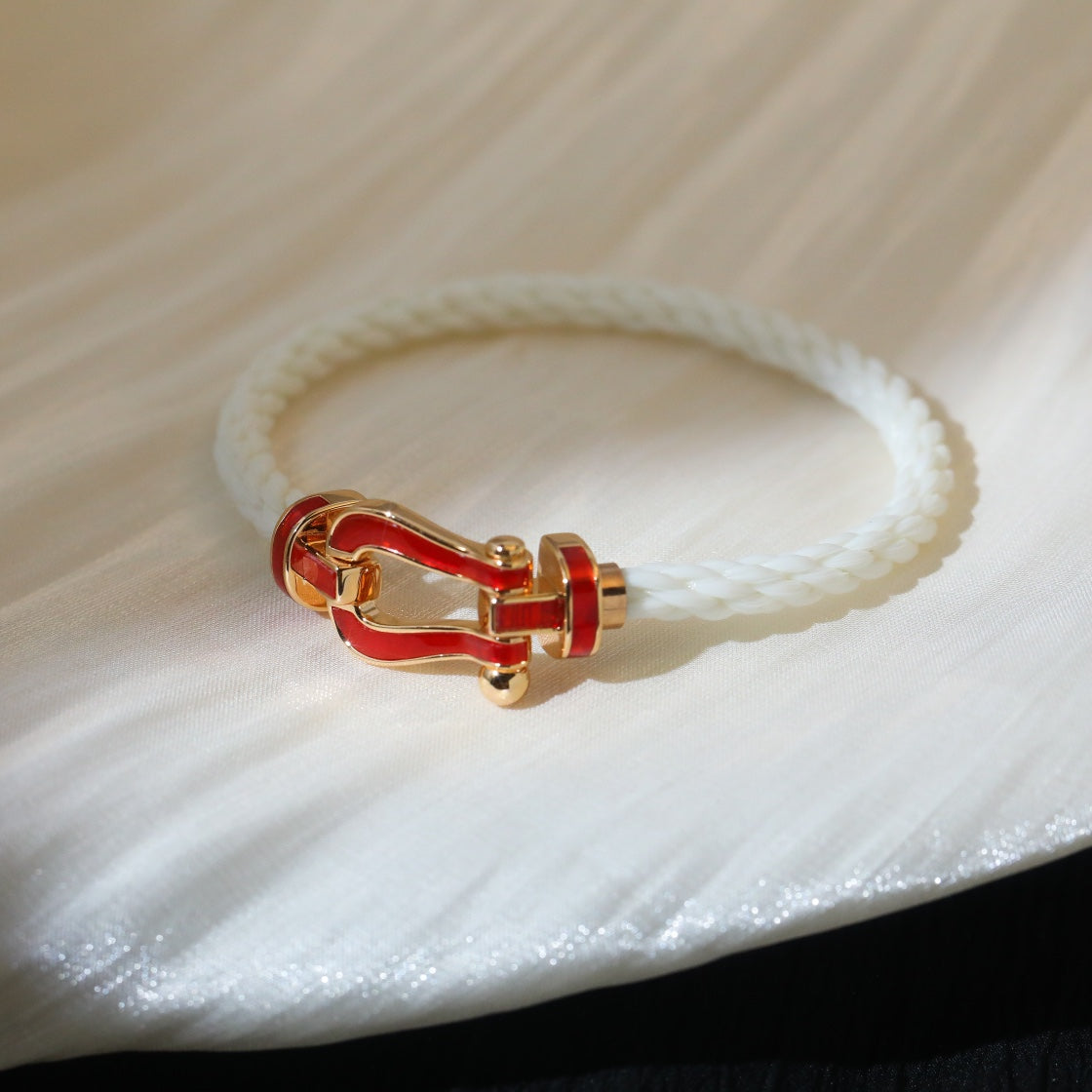 [Love Aura]FORCE 10 WHITE TEXTILE DIAMOND PAVED