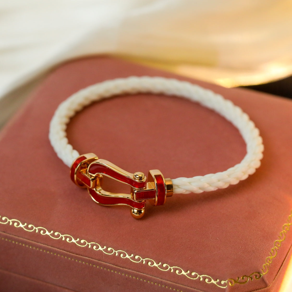 [Love Aura]FORCE 10 WHITE TEXTILE DIAMOND PAVED