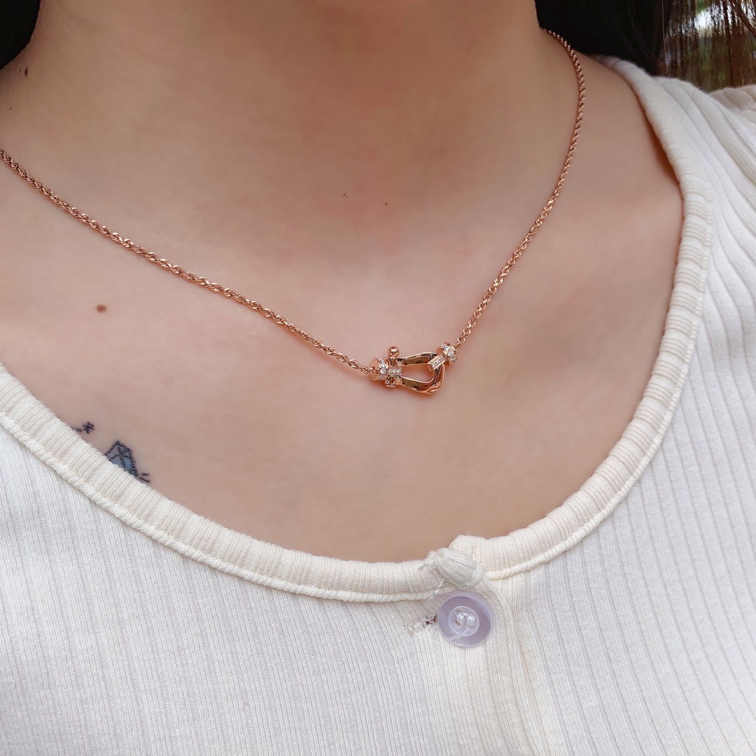 [Love Aura]FORCE 10 PINK GOLD DIAMOND NECKLACE