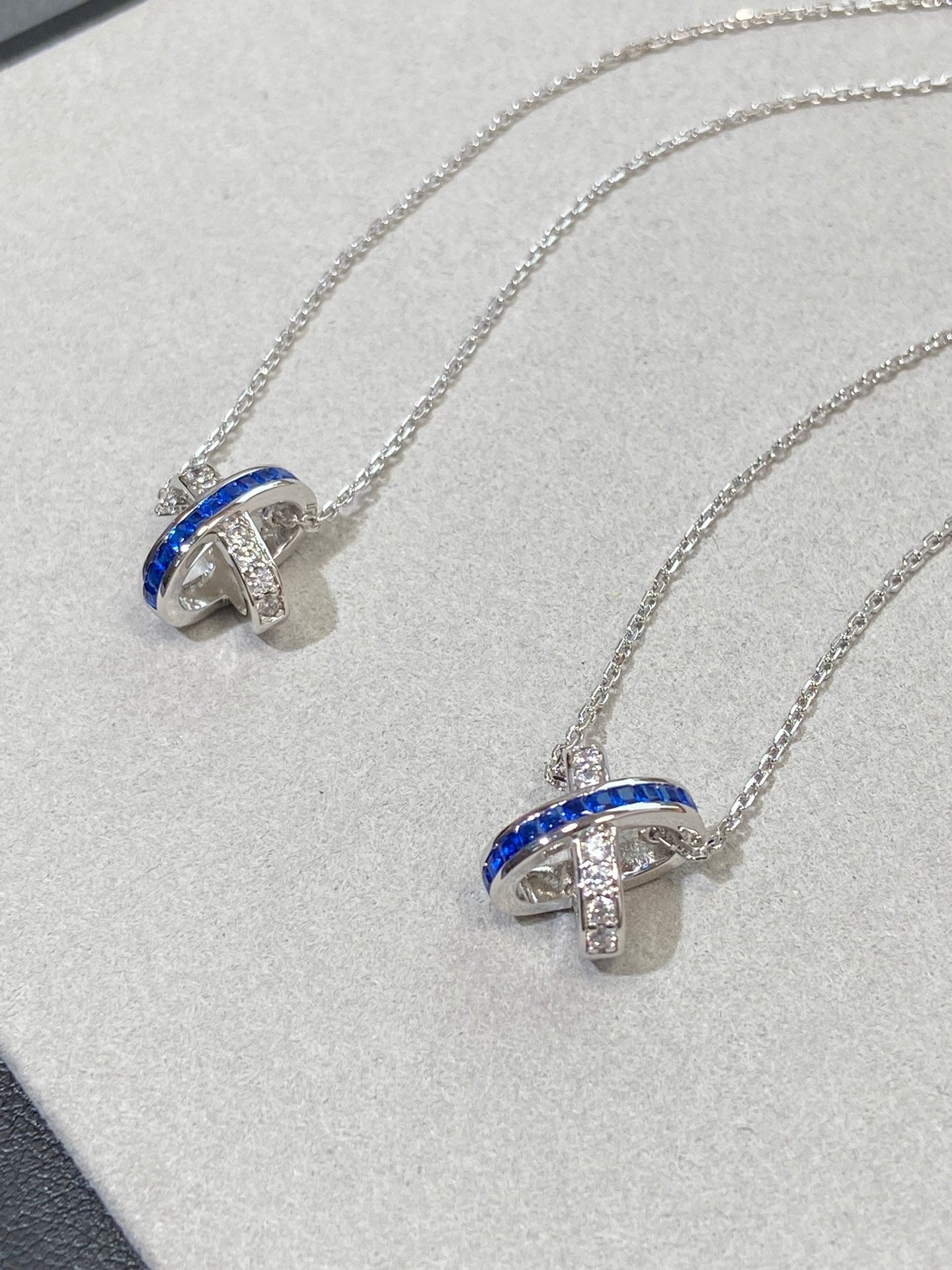 [Love Aura]LIENS DIAMOND SILVER NECKLACE