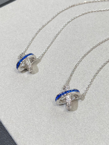 [Love Aura]LIENS DIAMOND SILVER NECKLACE