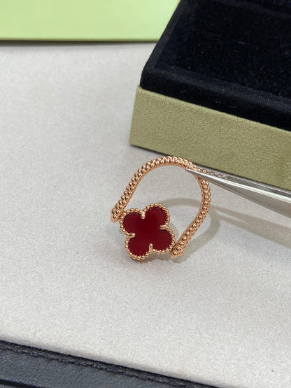 [Love Aura]CLOVER RIVERSIBLE ROSE GOLD RING