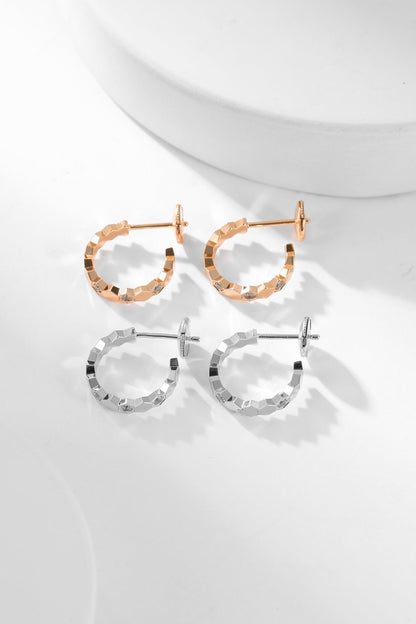 [Love Aura]BEE LOVE DIAMOND HOOP EARRINGS