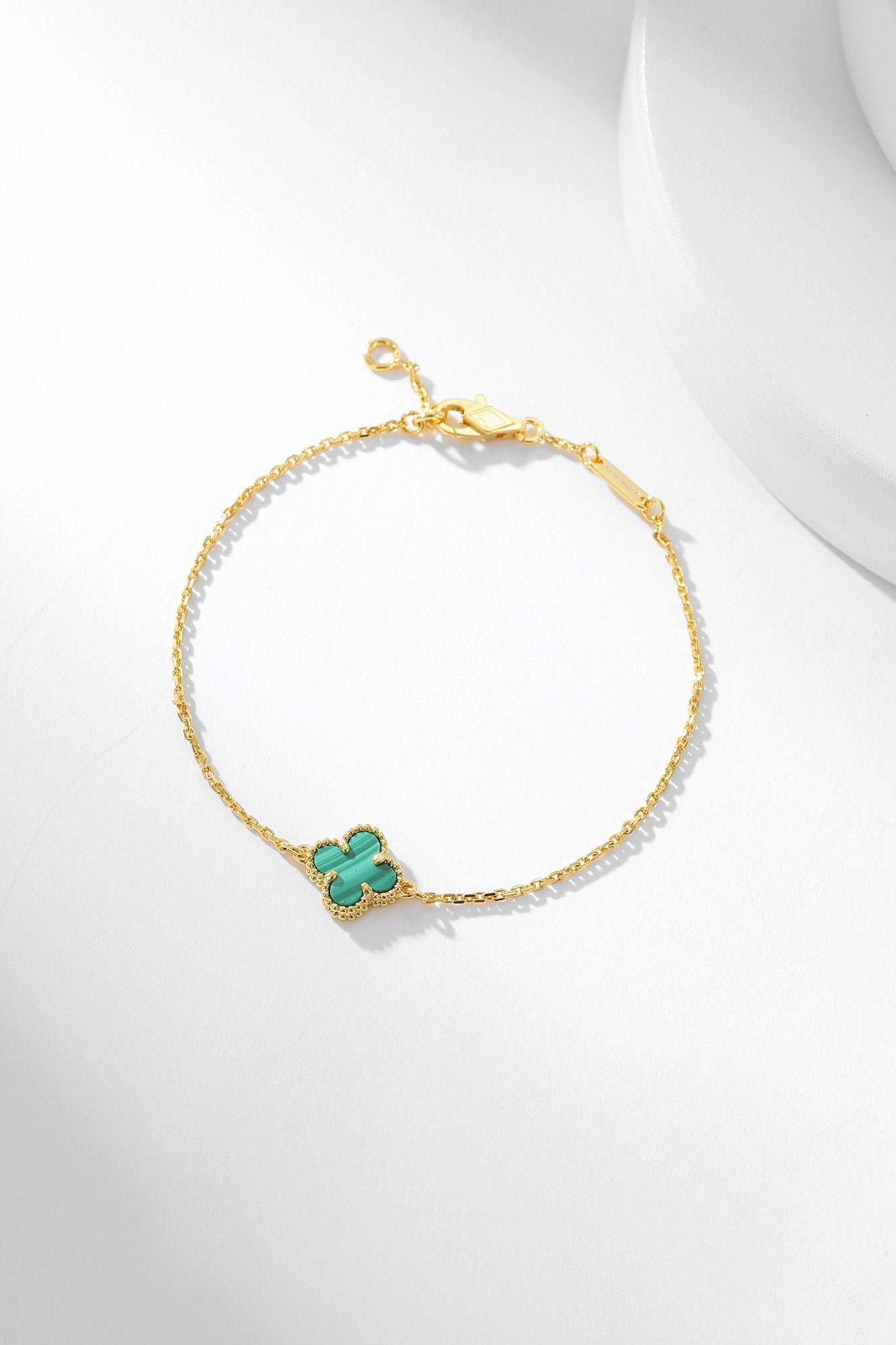 [Love Aura]CLOVER BRACELET MALACHITE 1 MOTIF