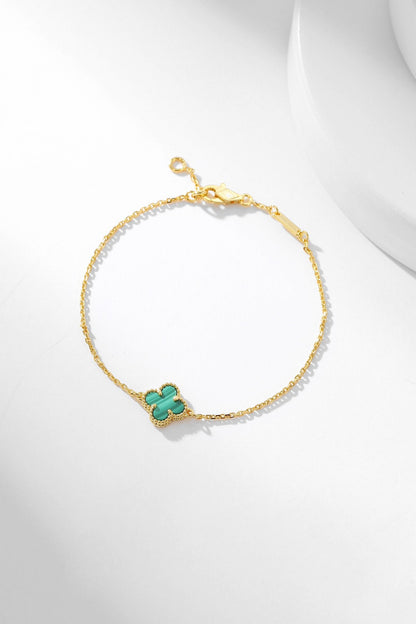 [Love Aura]CLOVER BRACELET MALACHITE 1 MOTIF