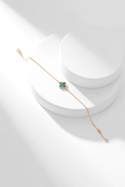 [Love Aura]CLOVER BRACELET MALACHITE 1 MOTIF