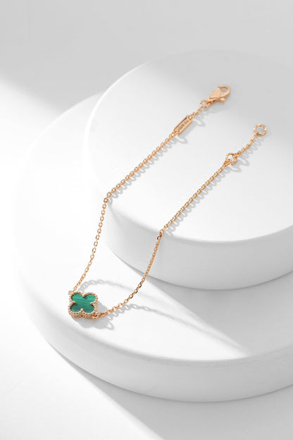 [Love Aura]CLOVER BRACELET MALACHITE 1 MOTIF