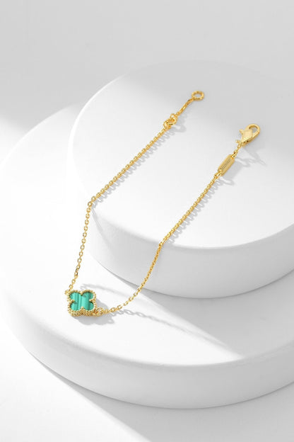 [Love Aura]CLOVER BRACELET MALACHITE 1 MOTIF
