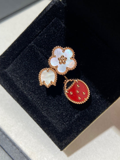 [Love Aura]LUCKY 3 MOTIF ROSE GOLD RING