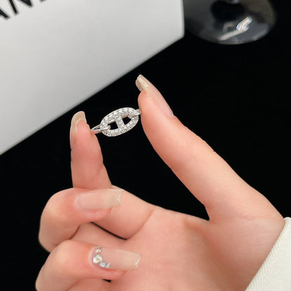 [Love Aura]RONDE SMALL SILVER DIAMOND RING