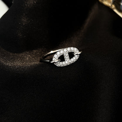 [Love Aura]RONDE SMALL SILVER DIAMOND RING