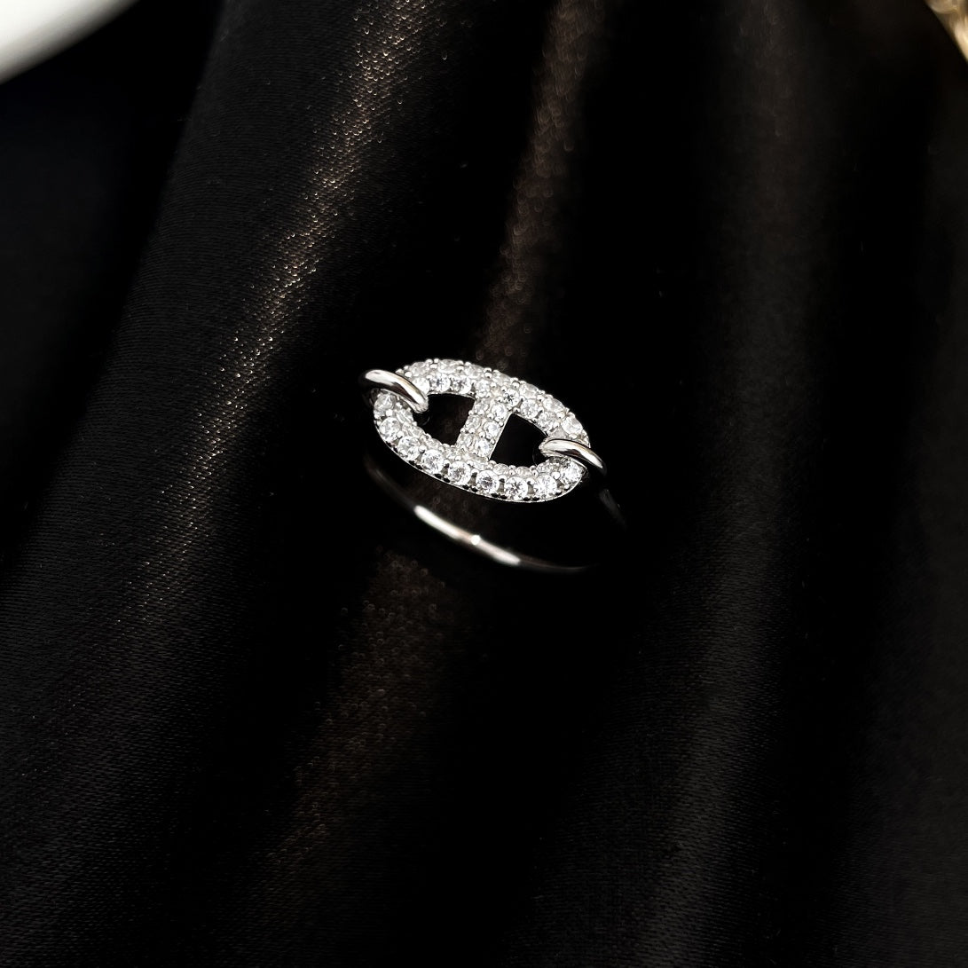 [Love Aura]RONDE SMALL SILVER DIAMOND RING