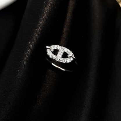 [Love Aura]RONDE SMALL SILVER DIAMOND RING