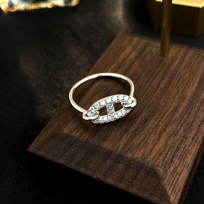 [Love Aura]RONDE SMALL SILVER DIAMOND RING
