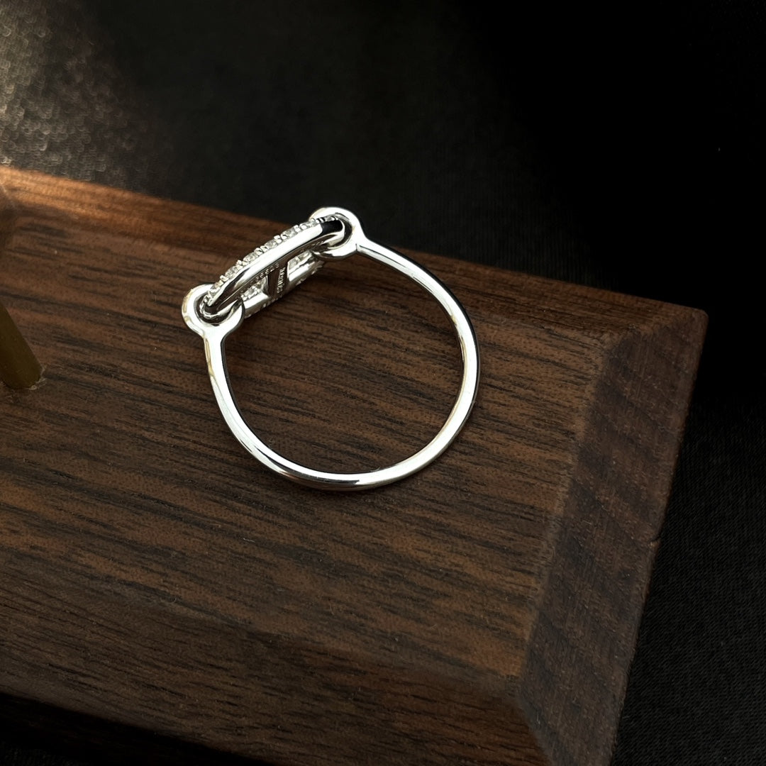 [Love Aura]RONDE SMALL SILVER DIAMOND RING