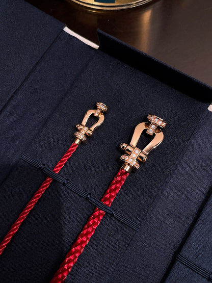 [Love Aura]FORCE 10 HALF DIAMOND PINK GOLD RED CORDERI LARGE AND MEDIUM MODEL