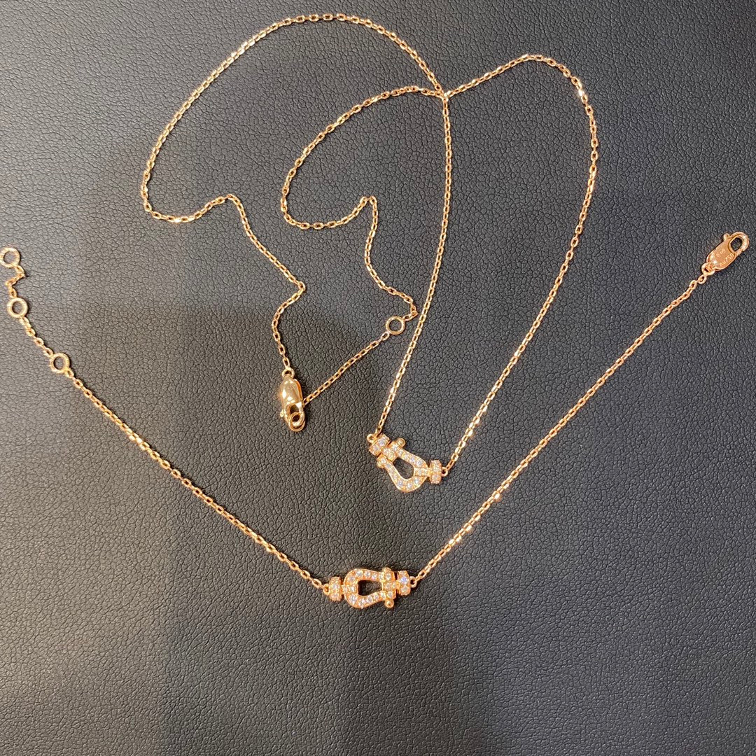 [Love Aura]FORCE 10 DIAMOND PINK GOLD NECKLACE MINI MODEL