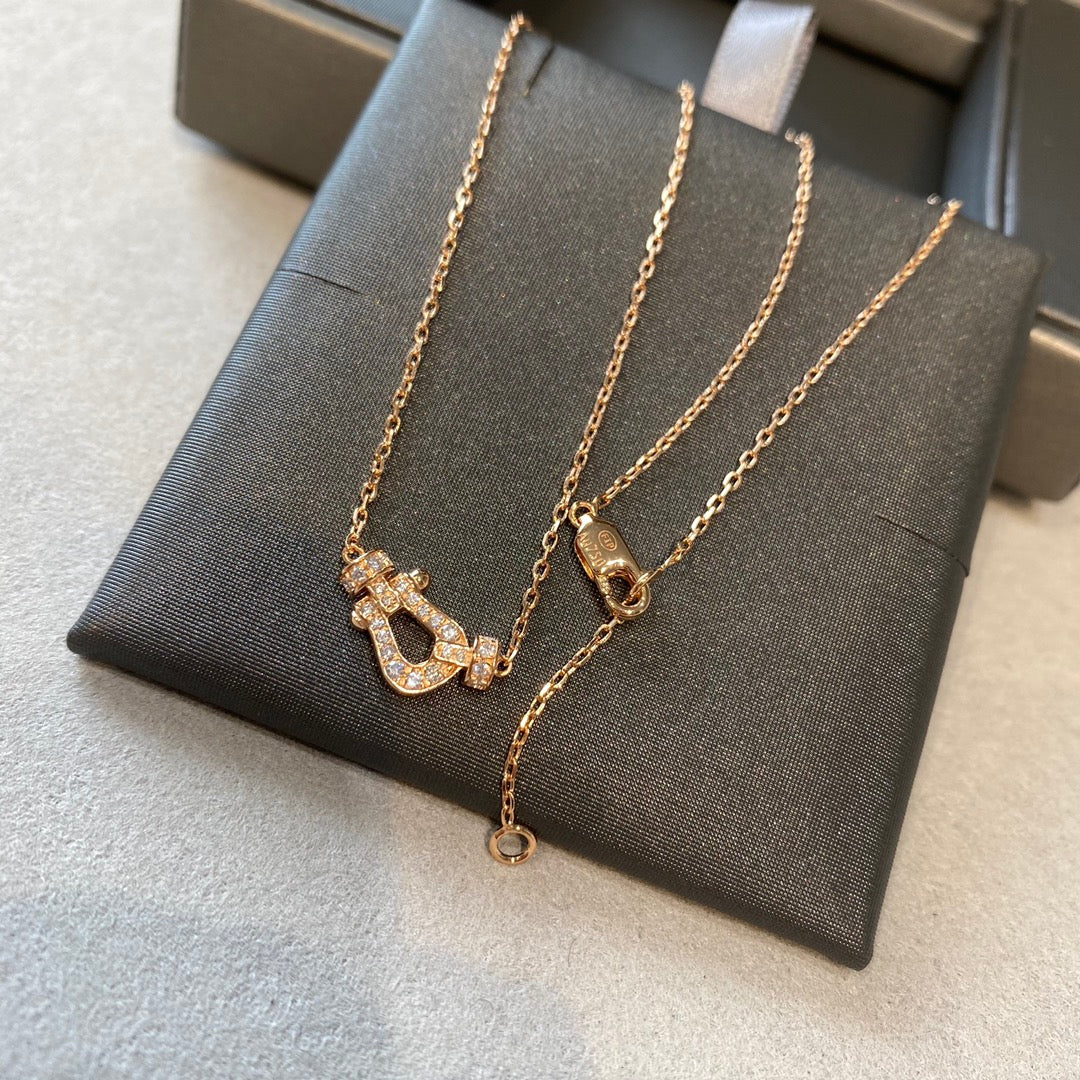 [Love Aura]FORCE 10 DIAMOND PINK GOLD NECKLACE MINI MODEL