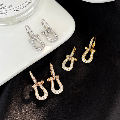 [Love Aura]FORCE 10 FULL DIAMOND DROP EARRINGS MEDIUM MODEL