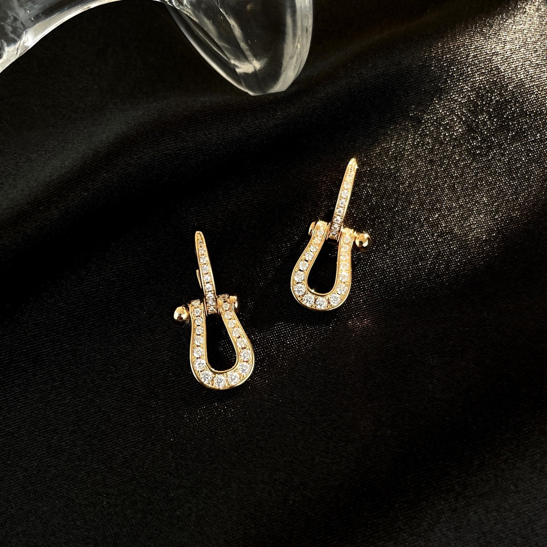 [Love Aura]FORCE 10 FULL DIAMOND DROP EARRINGS MEDIUM MODEL