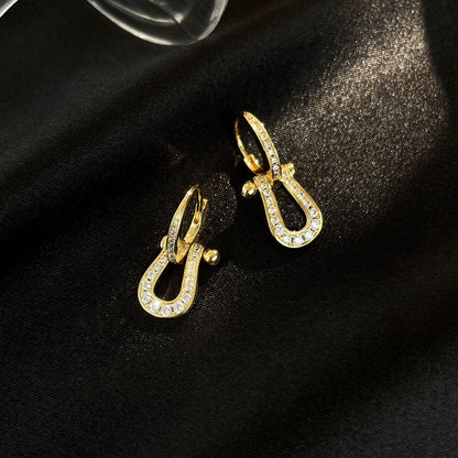 [Love Aura]FORCE 10 FULL DIAMOND DROP EARRINGS MEDIUM MODEL