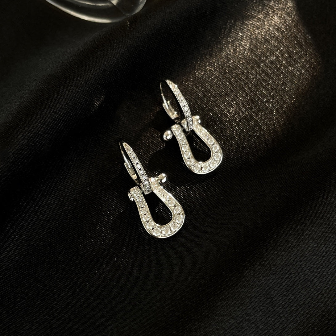 [Love Aura]FORCE 10 FULL DIAMOND DROP EARRINGS MEDIUM MODEL