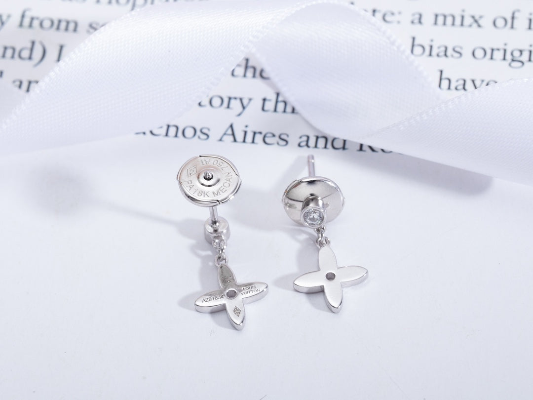 [Love Aura]VIDYLLE SILVER DIAMOND MINI DROP EARRINGS