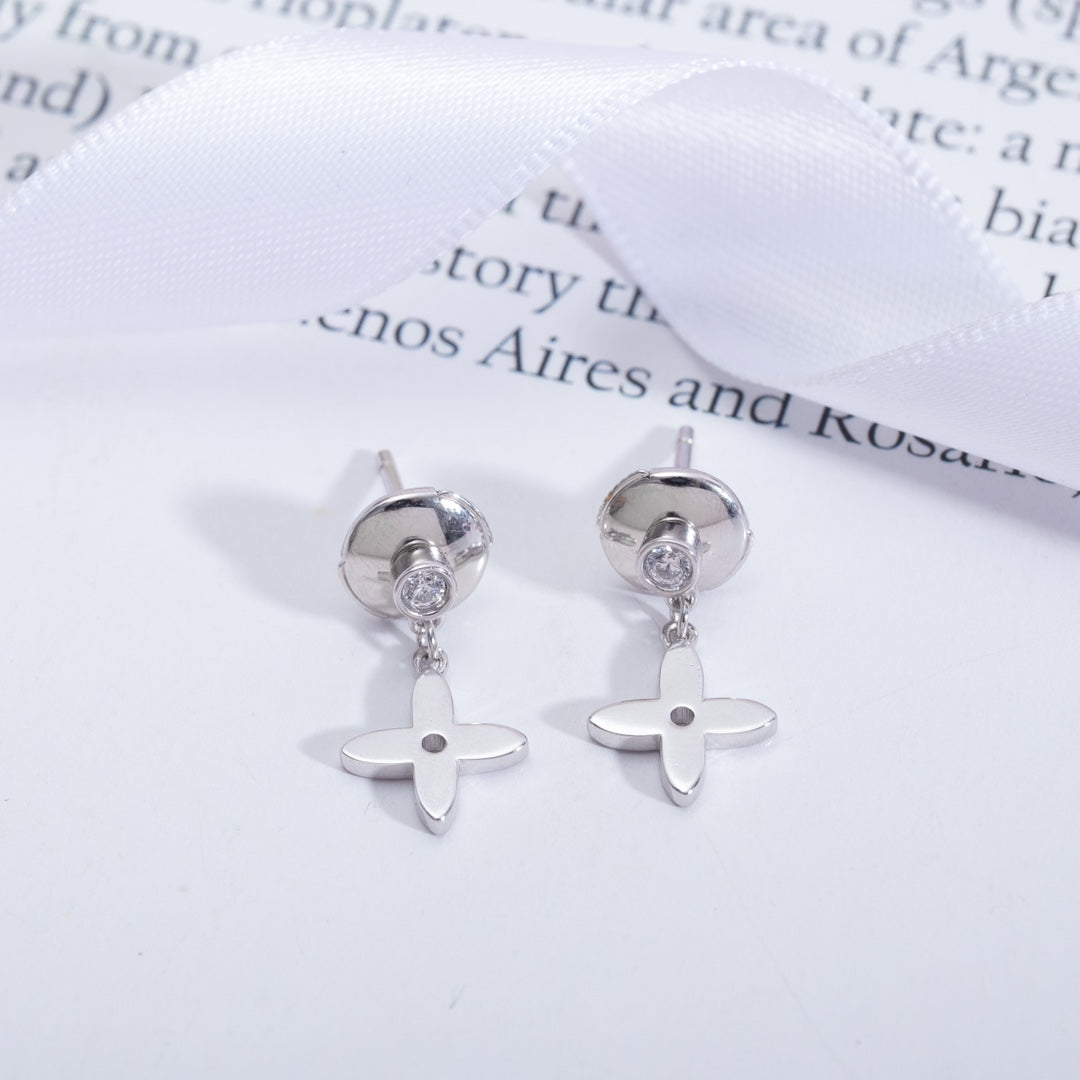 [Love Aura]VIDYLLE SILVER DIAMOND MINI DROP EARRINGS