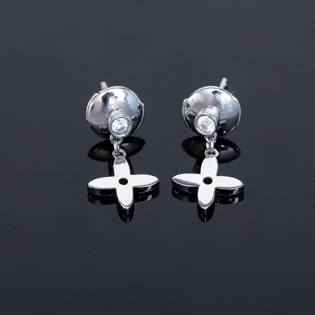 [Love Aura]VIDYLLE SILVER DIAMOND MINI DROP EARRINGS